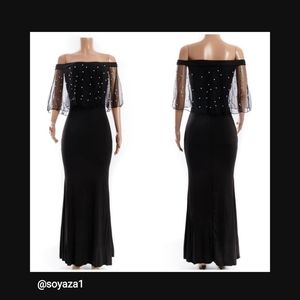 Beaded off shoulder dress new size M,L,Xl